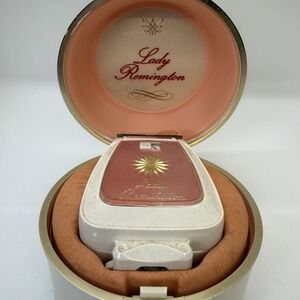 Vtg Lady Remington Womens Electric Shaver 1963 Pink W Case Works Arms Legs EUC